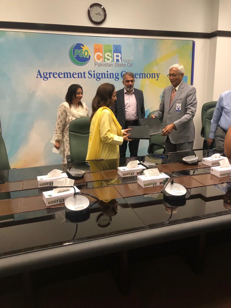 An agreement signed with Pakistan State Oil