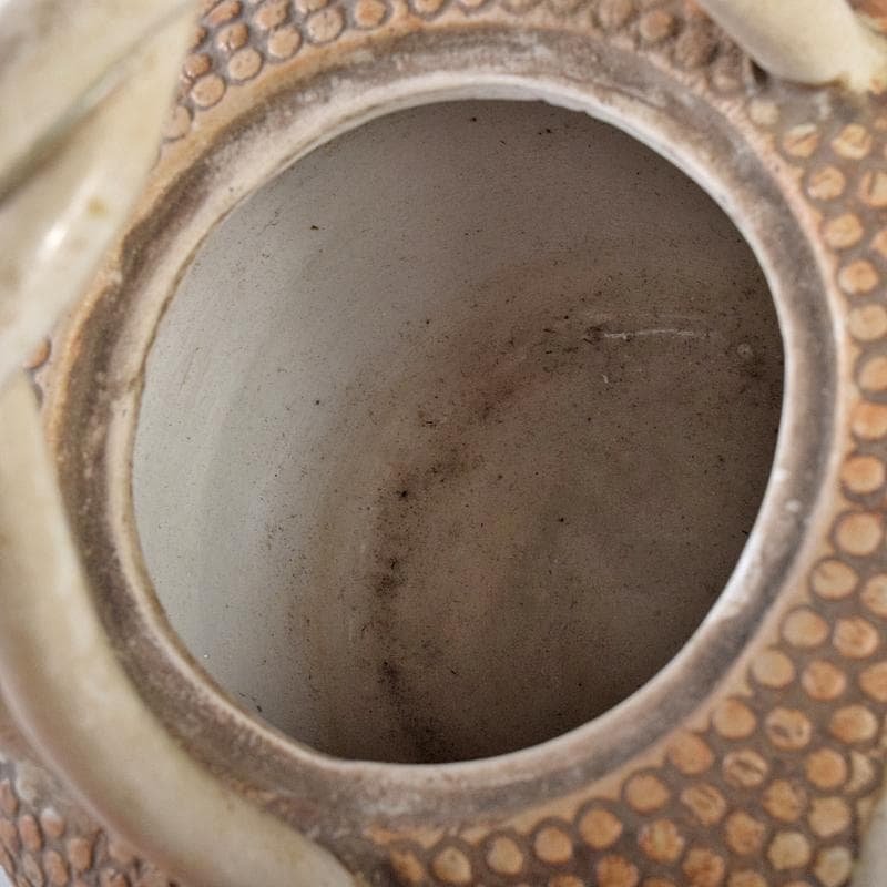 煎茶道具　平戸焼　鉄瓶形霰文窓抜　急須　水注　M　R8171