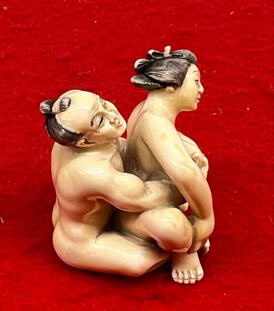 鈴坊 極上『浮世絵春画』 根付 　　（提げ物 /緒締め /重さ：22g