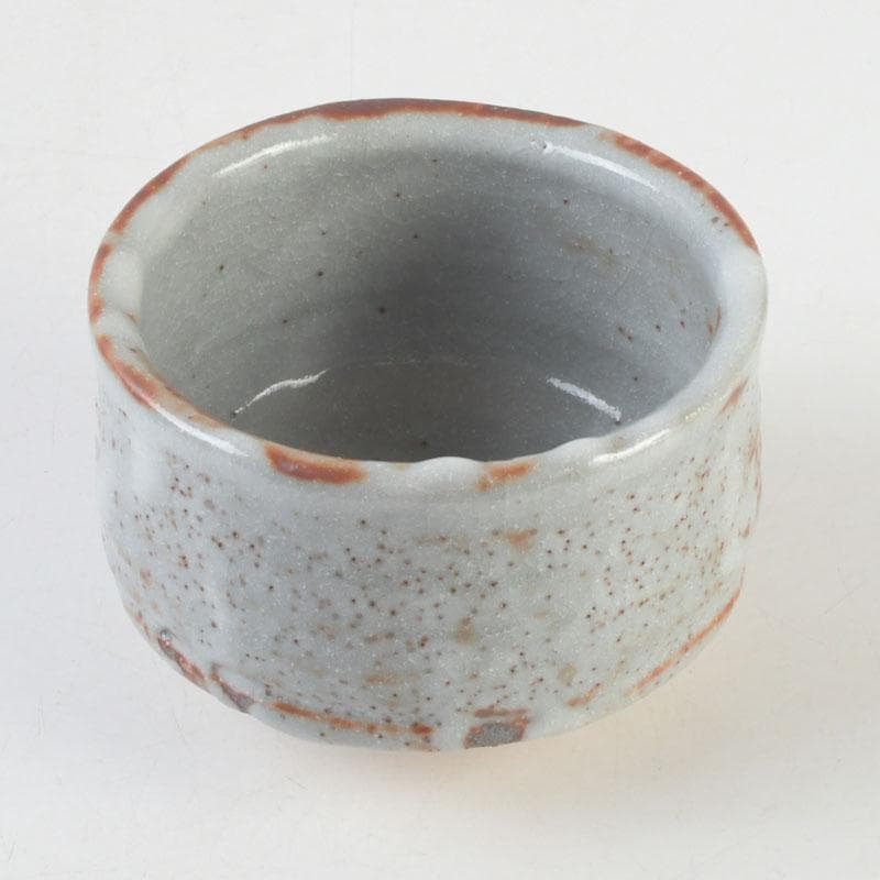 茶道具　人間国宝　荒川豊蔵作　志野茶碗　共箱　V　9572