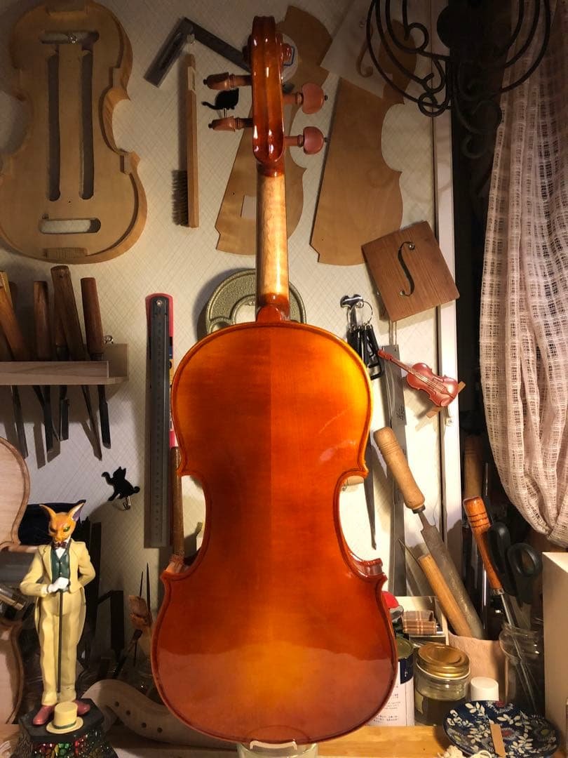 【駒&魂柱調整済】ノーラベル4/4中古バイオリン　型名製造年月日不明