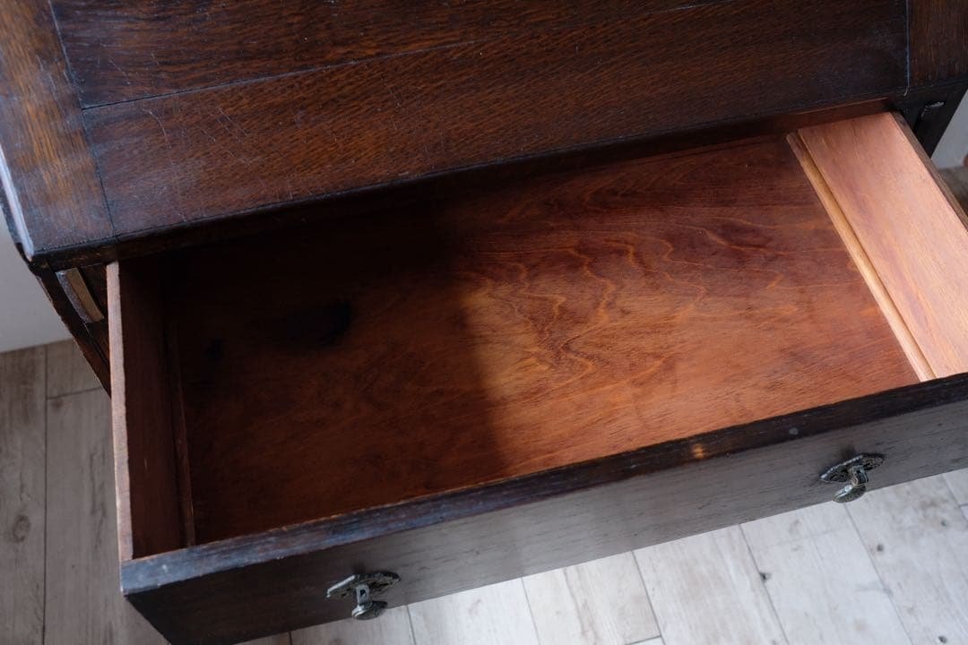 イギリス アンティーク 家具 ビューロー1930 オーク材キャビネット 店舗什器