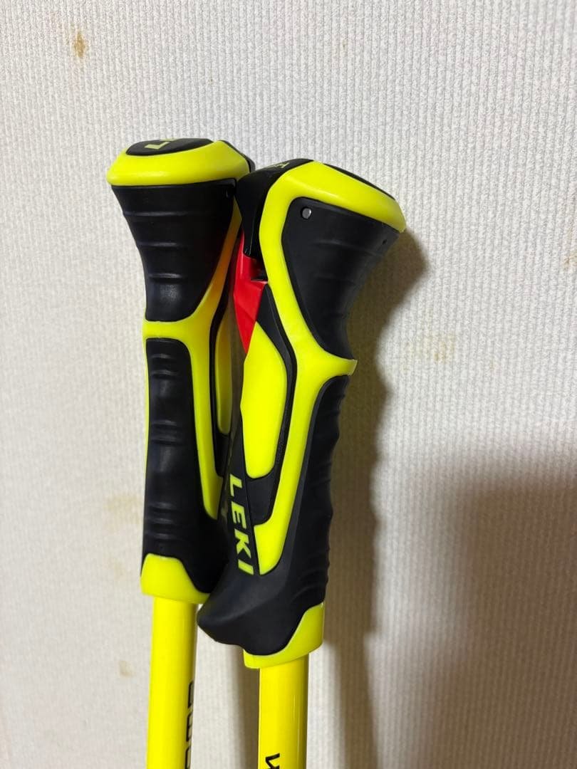 LEKI スキー ストック 115cm レッド/イエロー