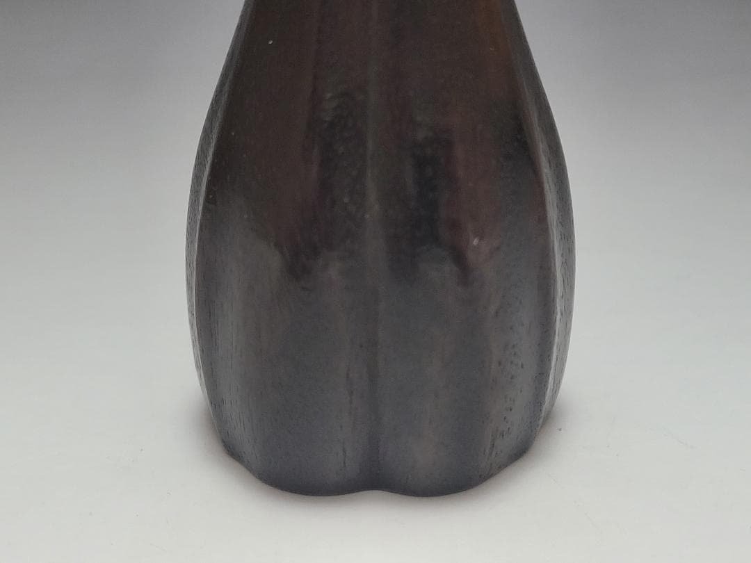 紫 檀造 一輪挿し 花瓶 明清時代 高さ約12cm
