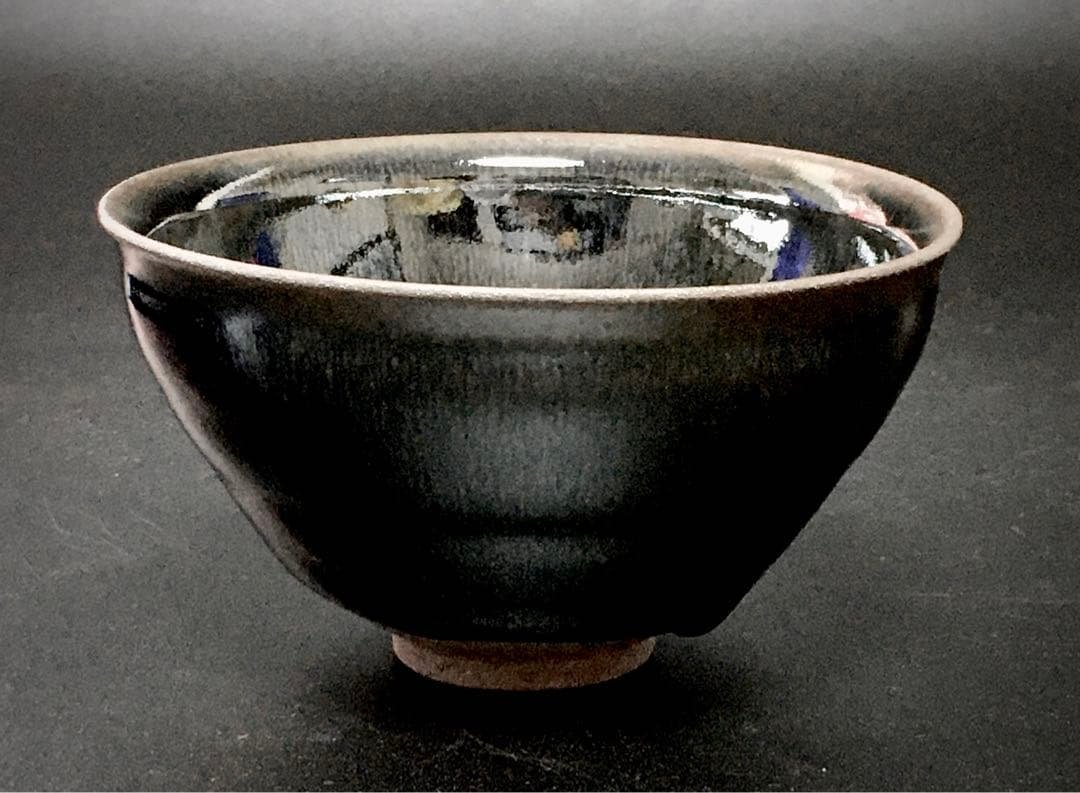 建窯 孫建興 銀禾目天目茶碗 建盏 煎茶 茶道具 美術目録 本物保証 中国美術