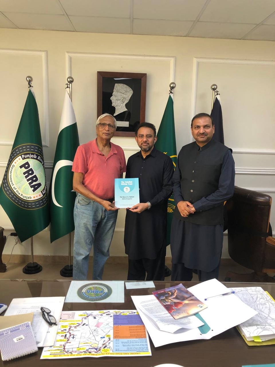 Mr. G. A. Sabri Presents Tehzibul Akhlaq Trust Annual Report to DG Punjab Ring Road Authority